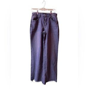 Fashion Nova Ashtin Mid Rise Baggy Straight Leg Raw Hem Jeans